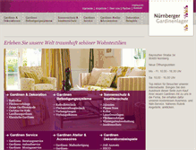 Tablet Screenshot of nuernberger-gardinenlager.de